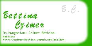 bettina czimer business card